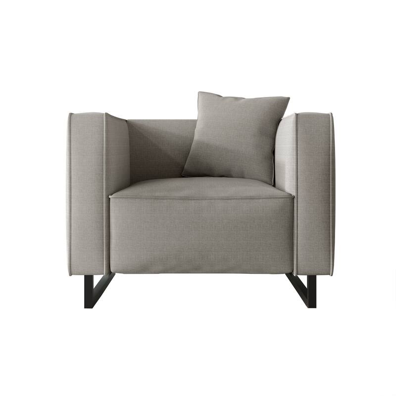 CraftPorch Mid Century Modern Upholstered Chair - Grey