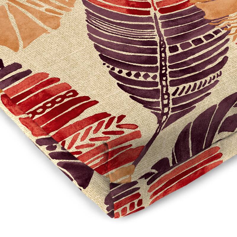 48" x 18" Outdoor Bench Cushion with Ties - 18'' L x 48'' W x 3.5'' H