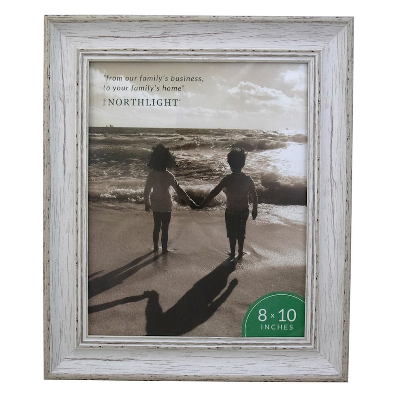 8" x 10" White Distressed Vintage Picture Frame Tabletop Decor