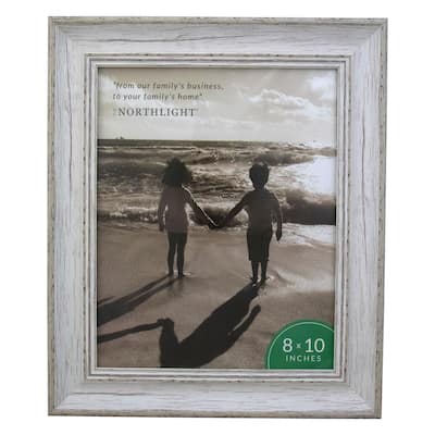 8" x 10" White Distressed Vintage Picture Frame Tabletop Decor