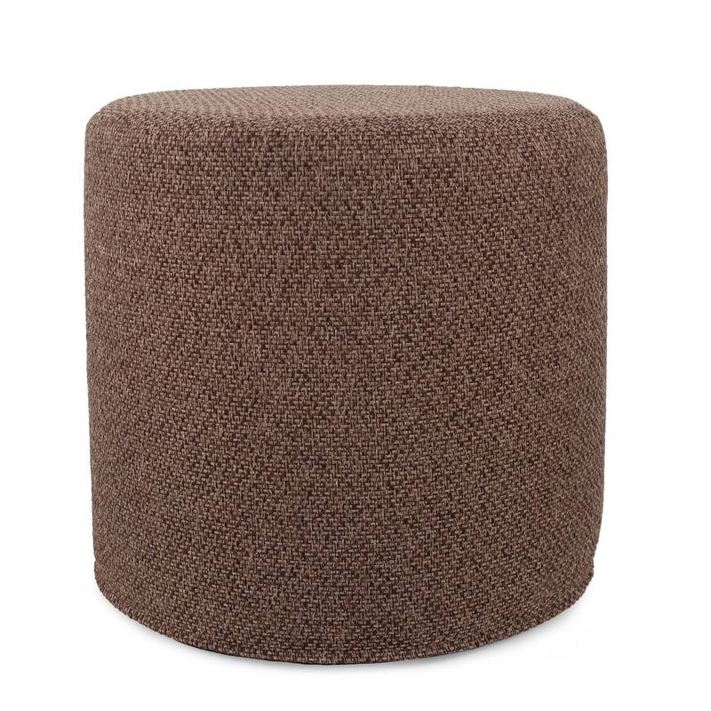 Allan Andrews No Tip Cylinder Ottoman with Cover, Panama Collection - Chocolate