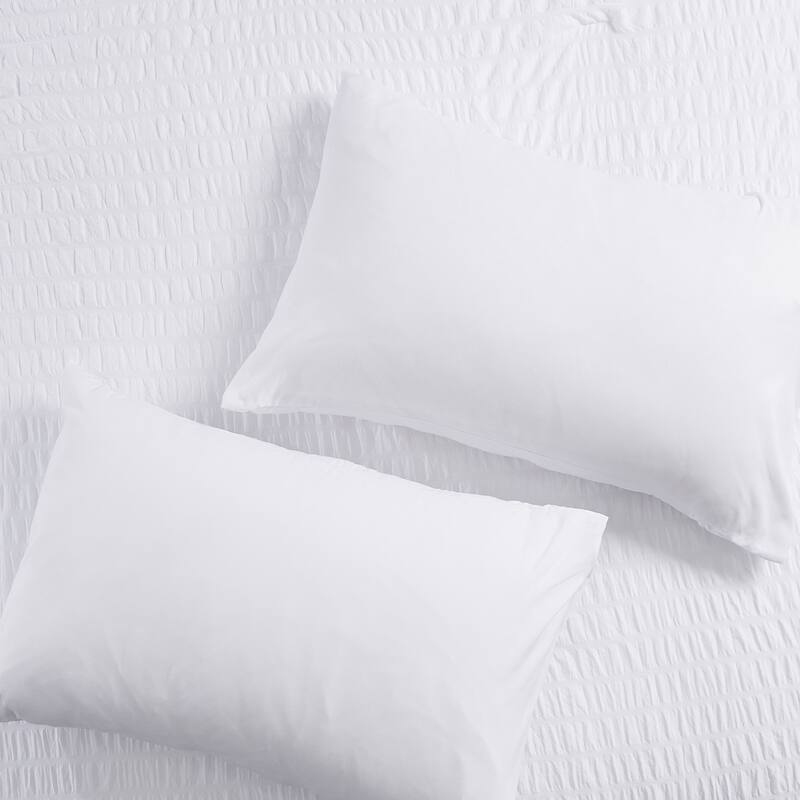 7-piece Seersucker Bedding Set, Comfortable and Durable Bed in a Bag