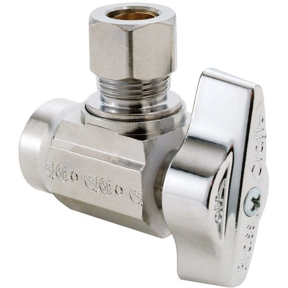 Dia Brass Shut-Off Valve 125 psi Dia Brasscraft 1//2 in x 3//8 in