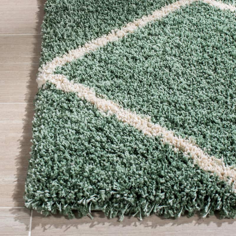 SAFAVIEH Hudson Shag Estella Diamond Trellis 2-inch Thick Rug