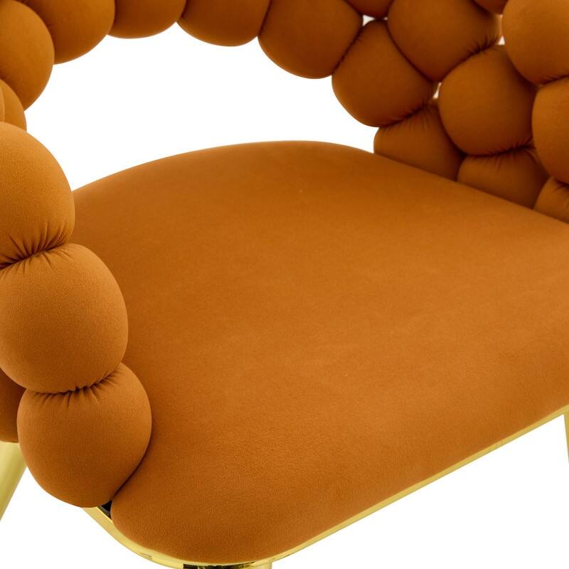 Set of 2 Velvet Bubble Link Chairs - Modern Sculptural Seating for Dining & Living Rooms