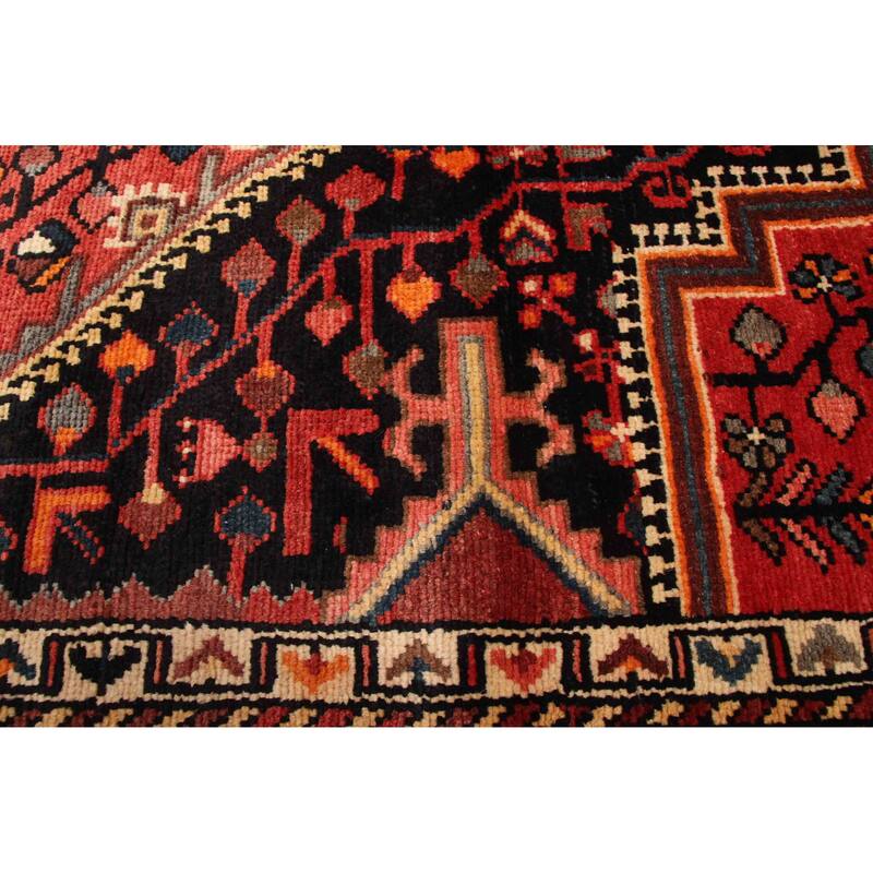 ECARPETGALLERY Hand-knotted Anatolian Vintage Black, Red Wool Rug - 4'7 x 8'7