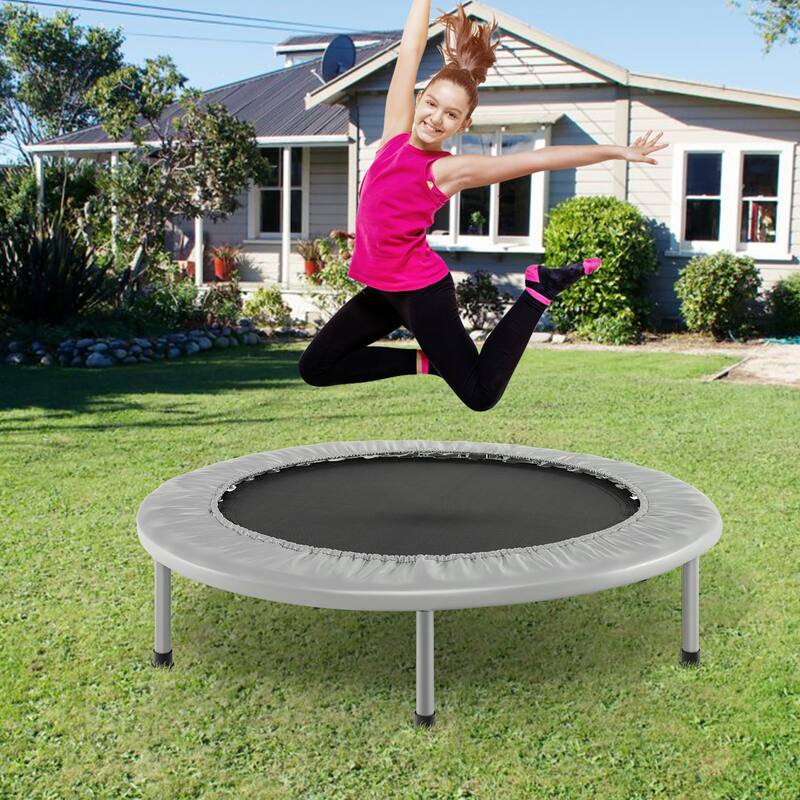 Gymax Mini Folding 36'' Trampoline Portable Recreational Fitness - See Details