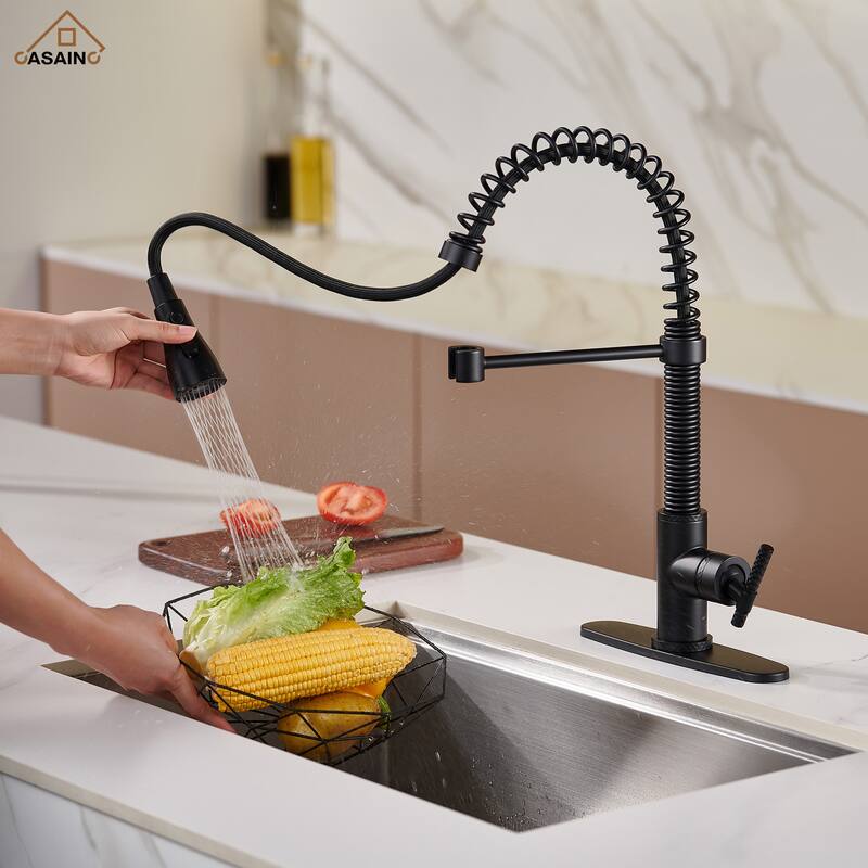 Single Handle Pull Down Sprayer Kitchen Faucet