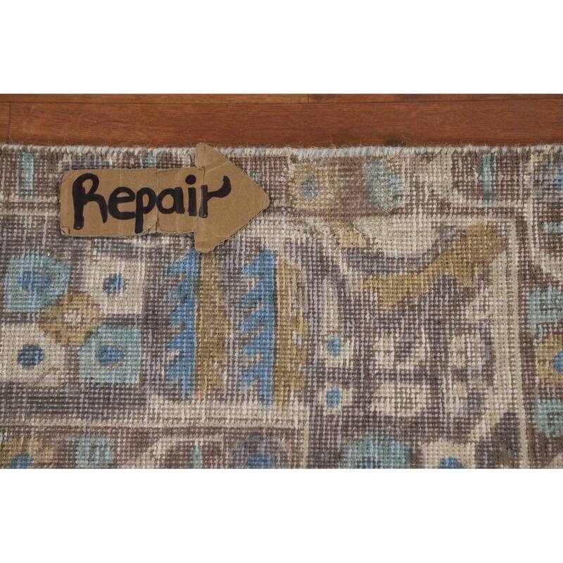 Gray Tabriz Persian Area Rug Handmade Traditional Wool Carpet - 6'9"x 9'5"