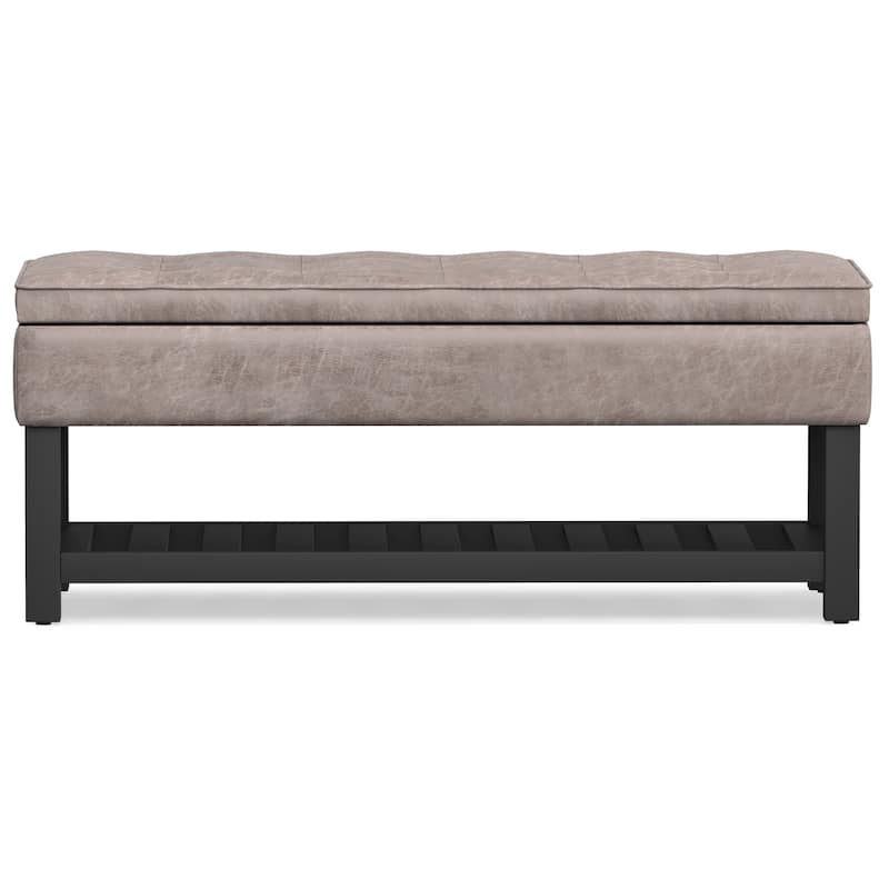 WYNDENHALL Essex 44 inch Wide Transitional Rectangle Ottoman Bench