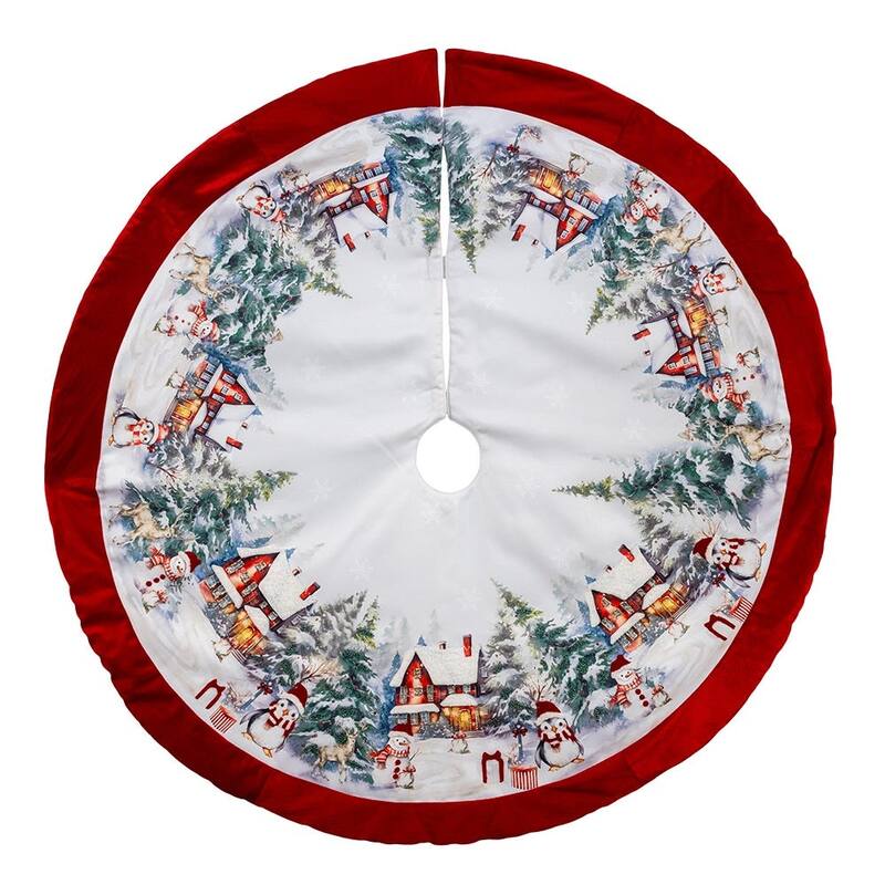 Kurt Adler 48 Inch Velvet Beaded Tree Skirt