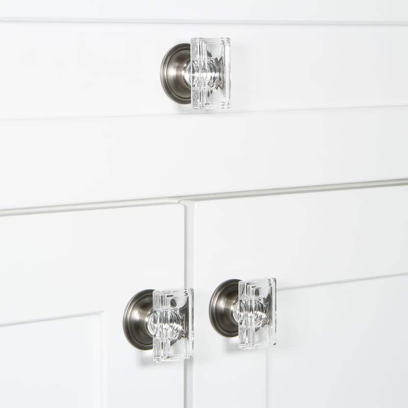 Grandeur CARR-CRYS-KNOB-LG-GEO Carre 1-3/4” Crystal Rectangular