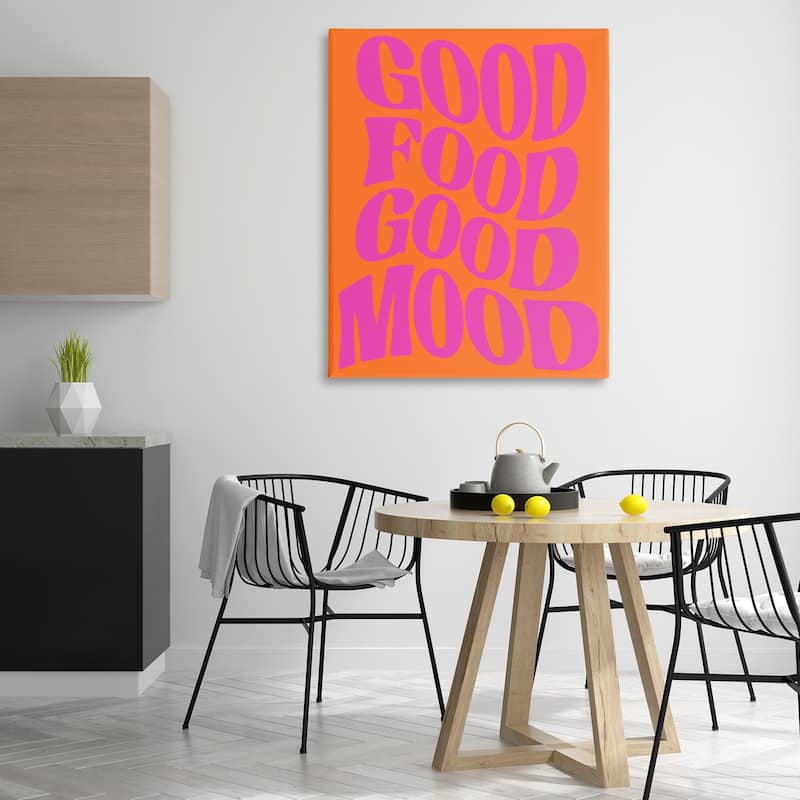 Stupell Good Food & Mood Canvas Wall Art Design By House of Lulu