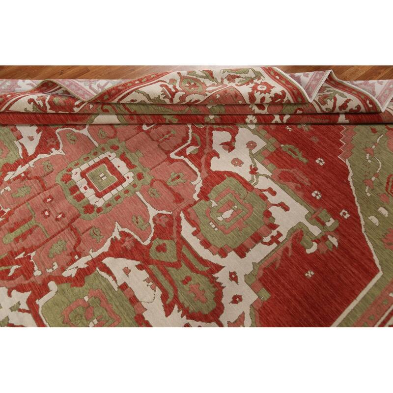 Heriz Serapi Turkish Oriental Traditional Wool Area Rug Hand-knotted - 9'9" x 13'0"