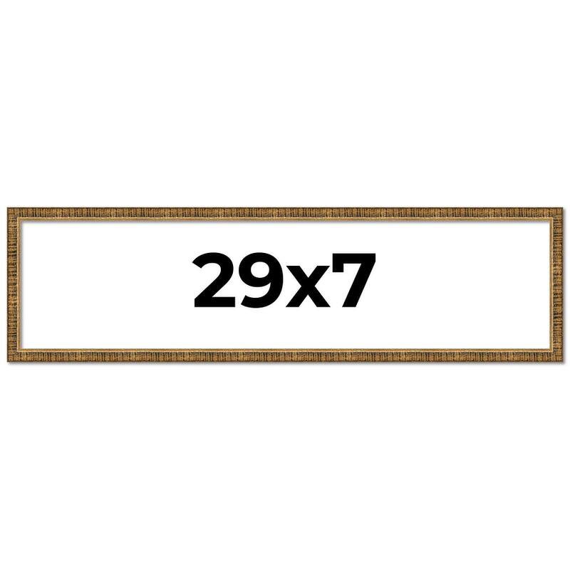 29x7 Frame Gold Solid Wood Picture Frame - Complete Modern Photo Frame