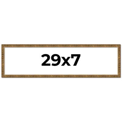 29x7 Frame Gold Solid Wood Picture Frame - Complete Modern Photo Frame