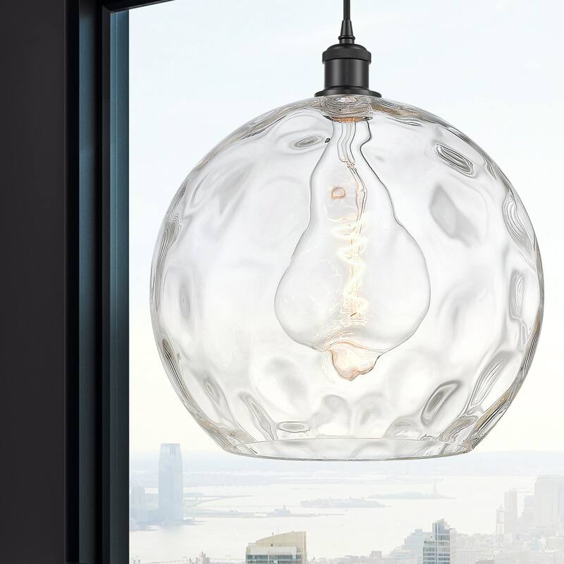 Innovations Lighting Ballston Athens Water Glass 1 Light 14" Cord Hung Pendant