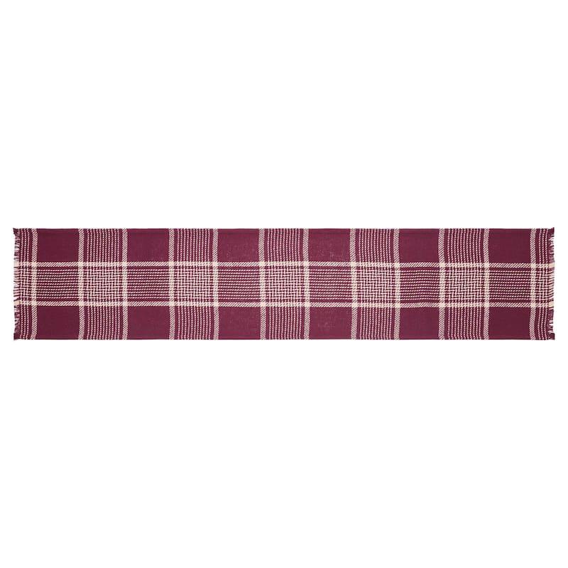 Eston Black Tan Plaid Runner 12x36