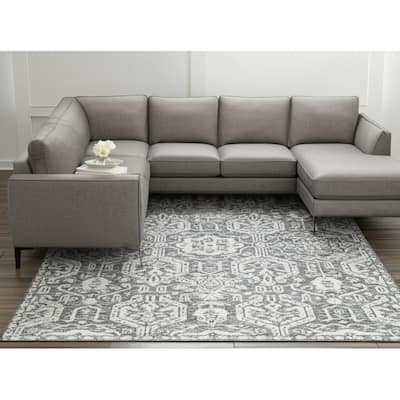 HomeRoots Geometric Casual Rectangle Area Rug