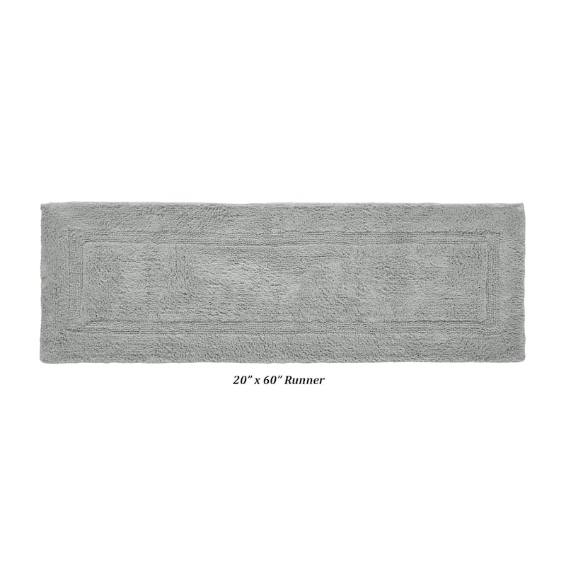Better Trends Bath Rugs 100% Cotton Reversible Highly Water Absorbent Bathroom Rug for Shower, Sink, Bath Mats - Lux Collection