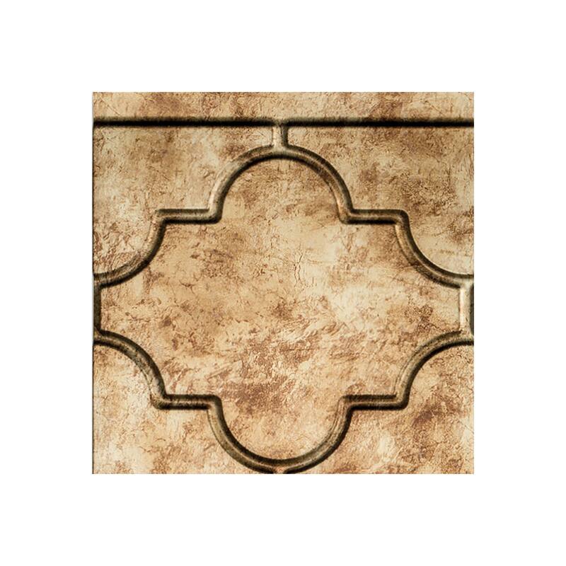 FASÄDE Monaco Decorative Vinyl Backsplash Panel - 6x6 Inch Sample - Bermuda Bronze