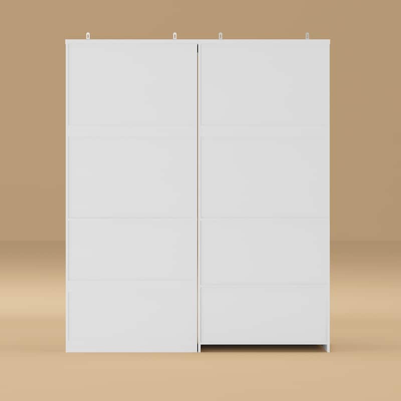 Combo Armoire Wardrobe Storage Cloest Modular Cabinet Dresser Lacquer
