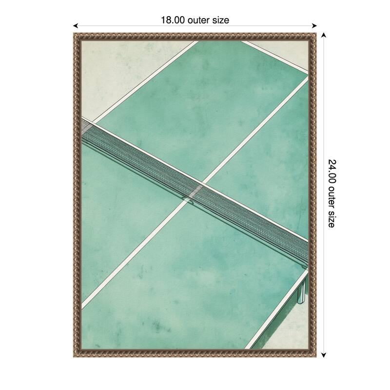 Ping Pong Table by Andreas Magnusson (18 x 24 in.), Framed Canvas Wall Art Print
