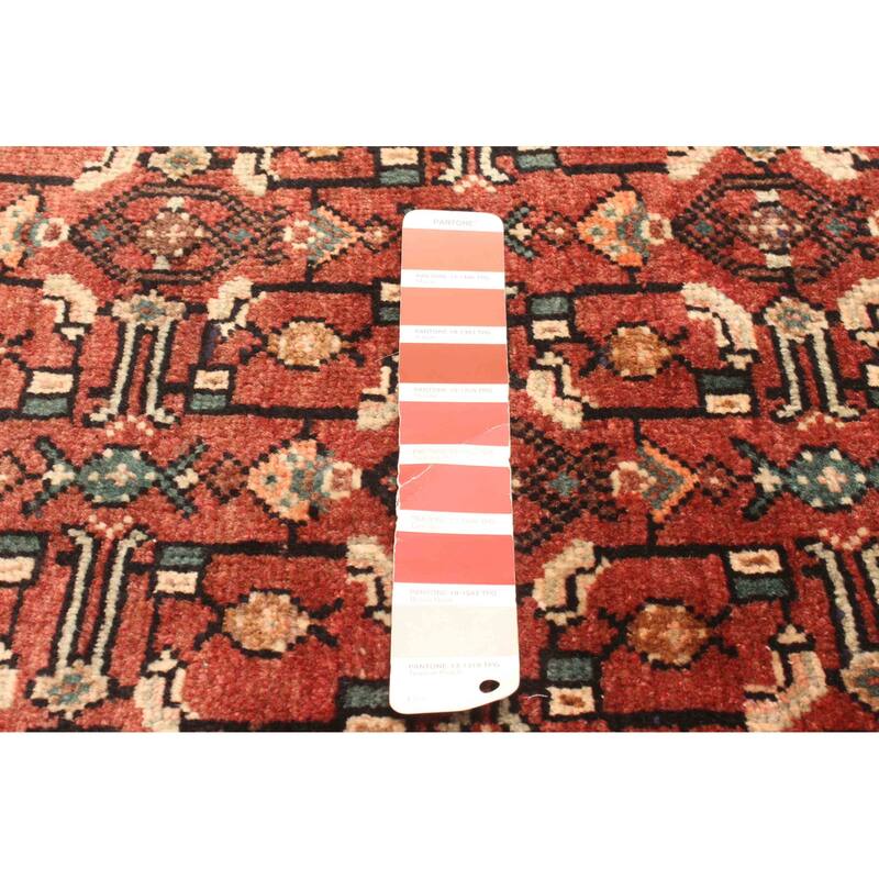 ECARPETGALLERY Hand-knotted Andelz Dark Red Wool Rug - 3'1 x 9'2