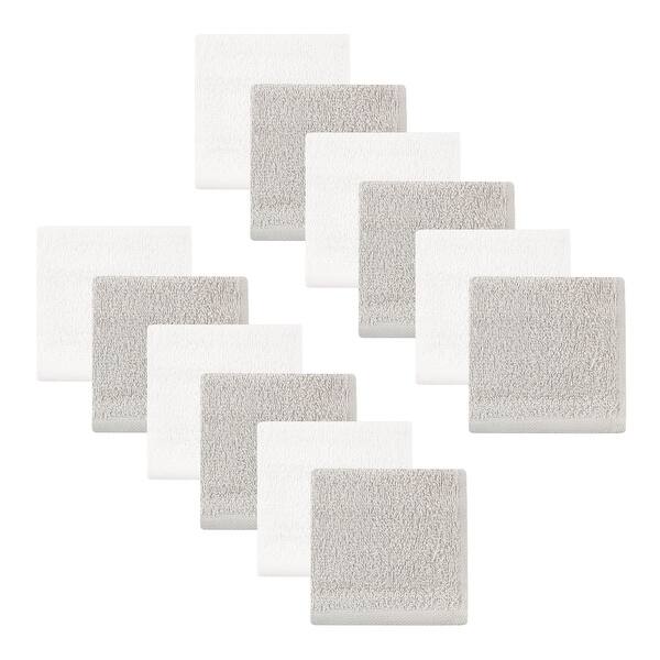 slide 1 of 1, Hudson Baby Infant Unisex Cotton Bundle Washcloths, Basic Gray 12-Pack, 10X10 In - Basic Gray 12-Pack - 10x10 inches 10x10 inches - Basic Gray 12-Pack
