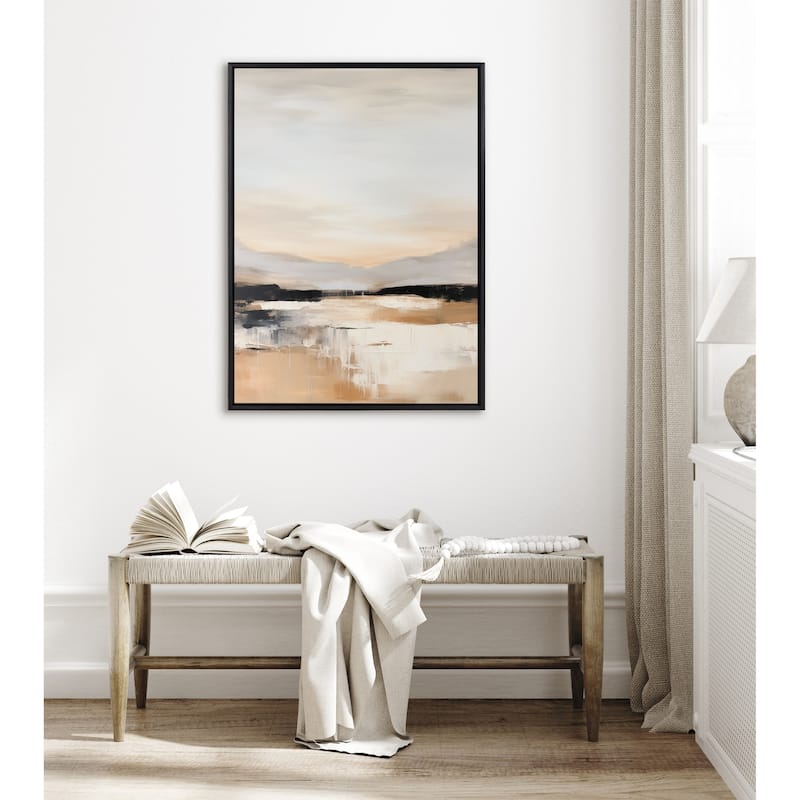 Kate and Laurel Sylvie Peaceful Landscape III Framed Canvas by Amy Lighthall