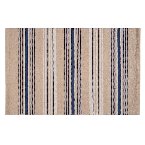 French Blue Stripes Rug