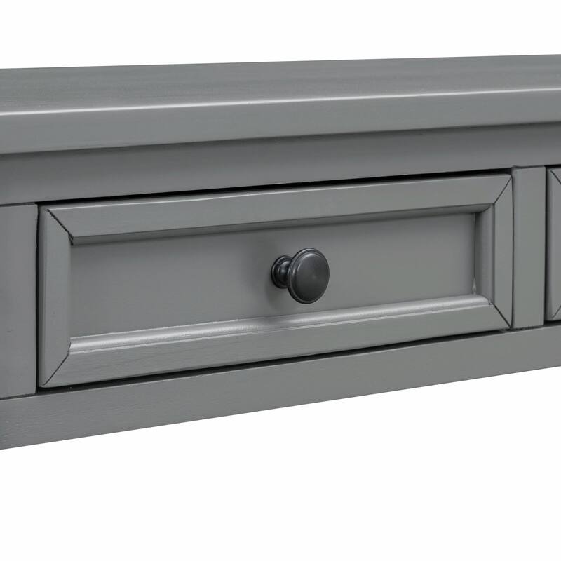 63'' Console Table with Storage Drawers and Bottom Shelf