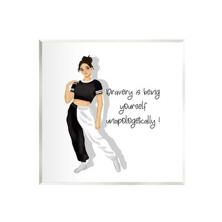 Saba Rauf Stupell Bravery is Being Yourself Wall Plaque Art Design by Saba Rauf ...