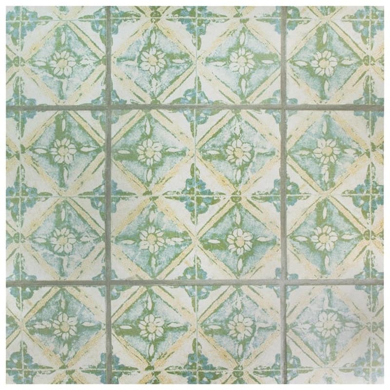 Merola Tile Klinker Retro Blanco Dafodil 12-3/4" x 12-3/4" Ceramic Floor and Wall Tile