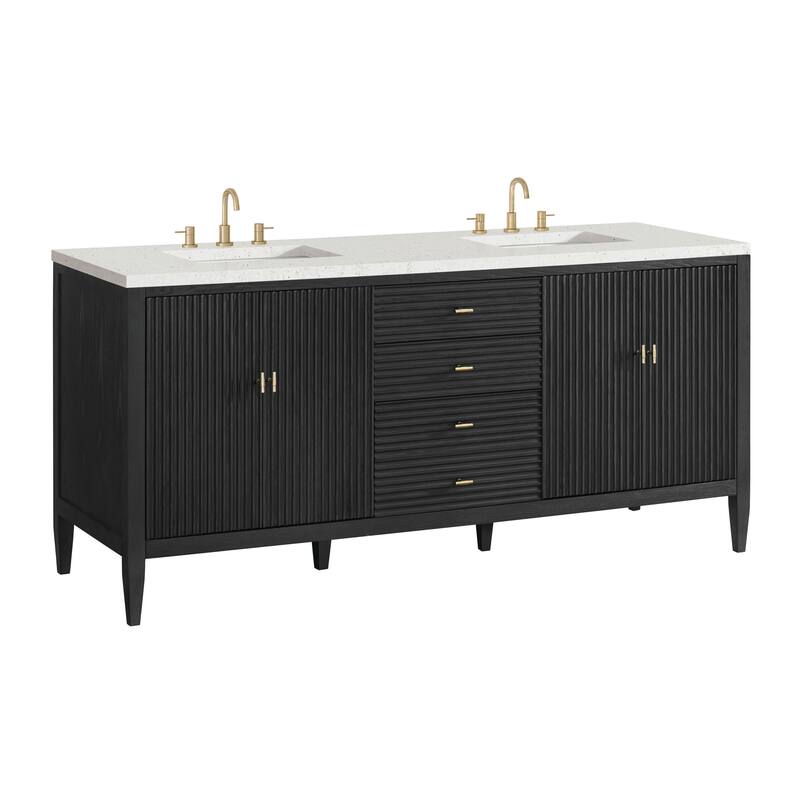 James Martin Vanities 485-V72-3LDL Myrrin 72" Double Basin Wood Vanity