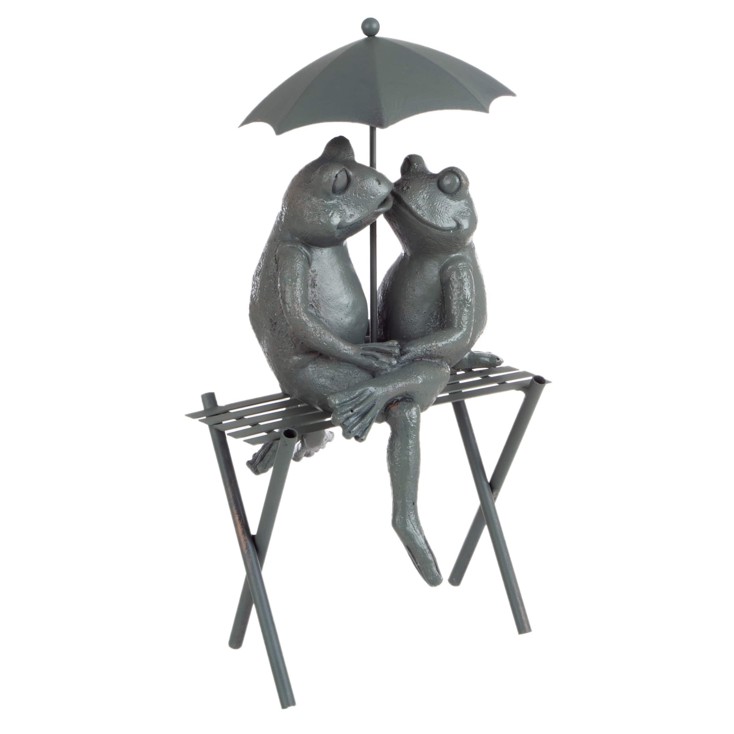 Frog Couple Statue - Whimsical Resin Romantic Animal Figurine for ...
