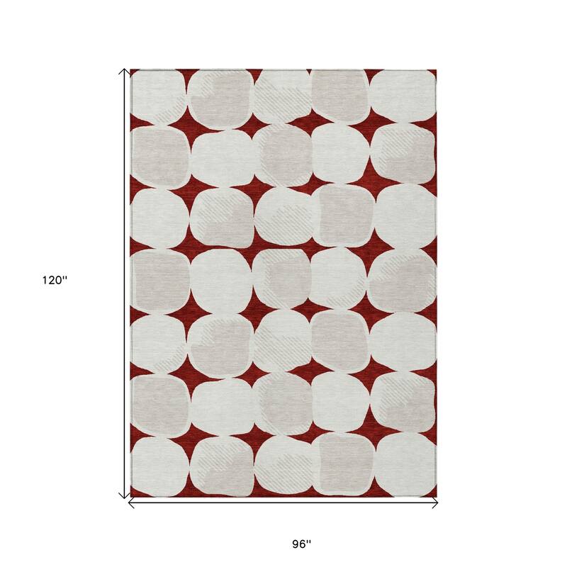HomeRoots Abstract Transitional Rectangle Outdoor Rug