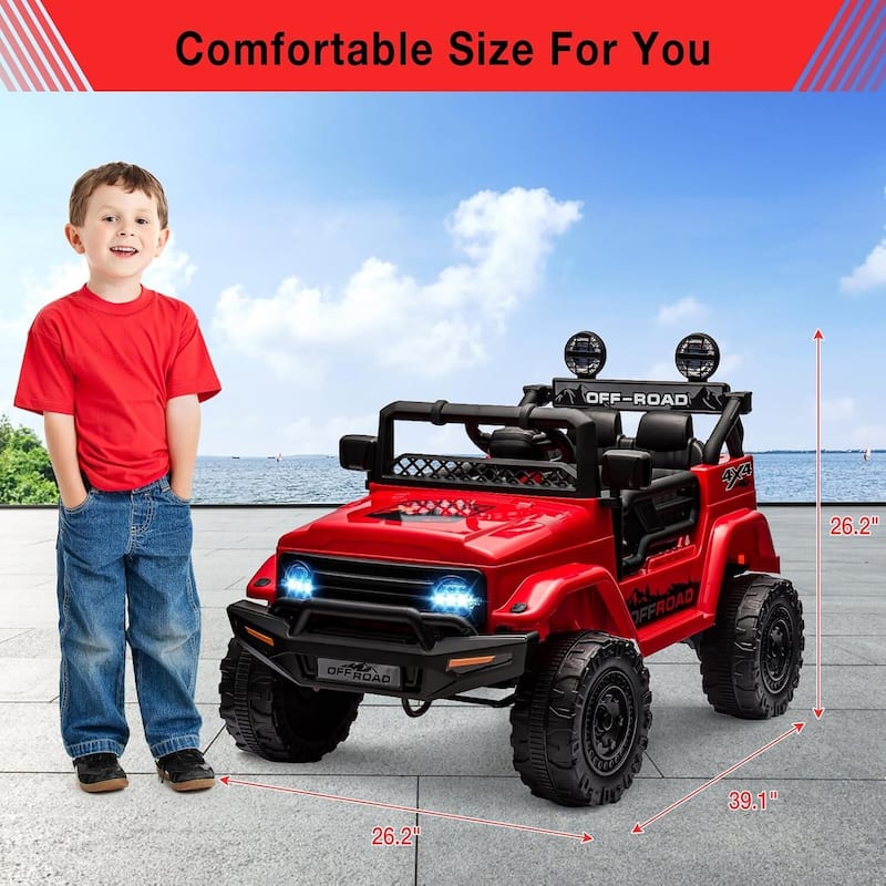 24v Kids Electric Ride-on Car 2-Seater, Off-Road Vehicle