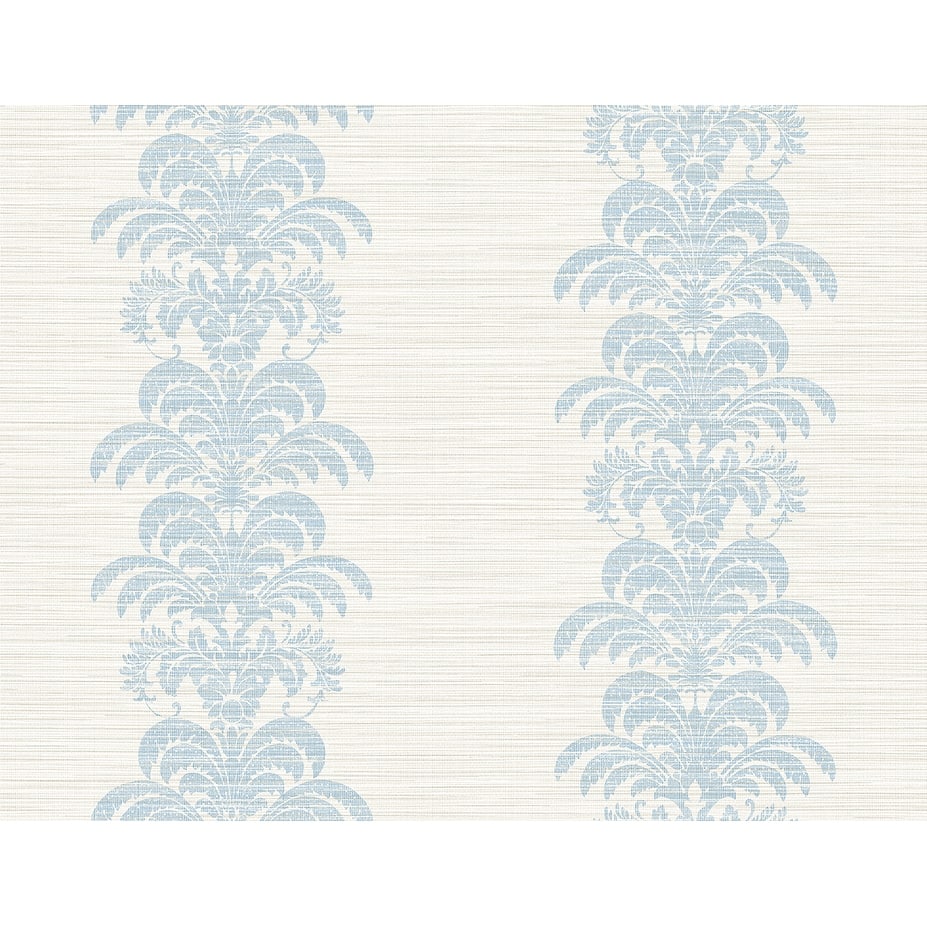 Seabrook Designs Lillian August Palm Frond Stripe Stringcloth Unpasted Wallpaper