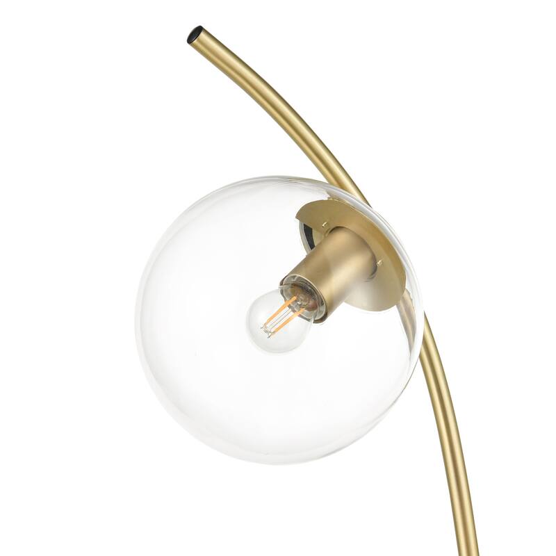 Light Society Addis Floor Lamp - Brushed Brass/Clear