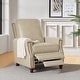 preview thumbnail 63 of 67, HULALA HOME Cigar Mid-century Modern Genuine Leather Recliner with Solid Wood Legs and Nailhead Trim