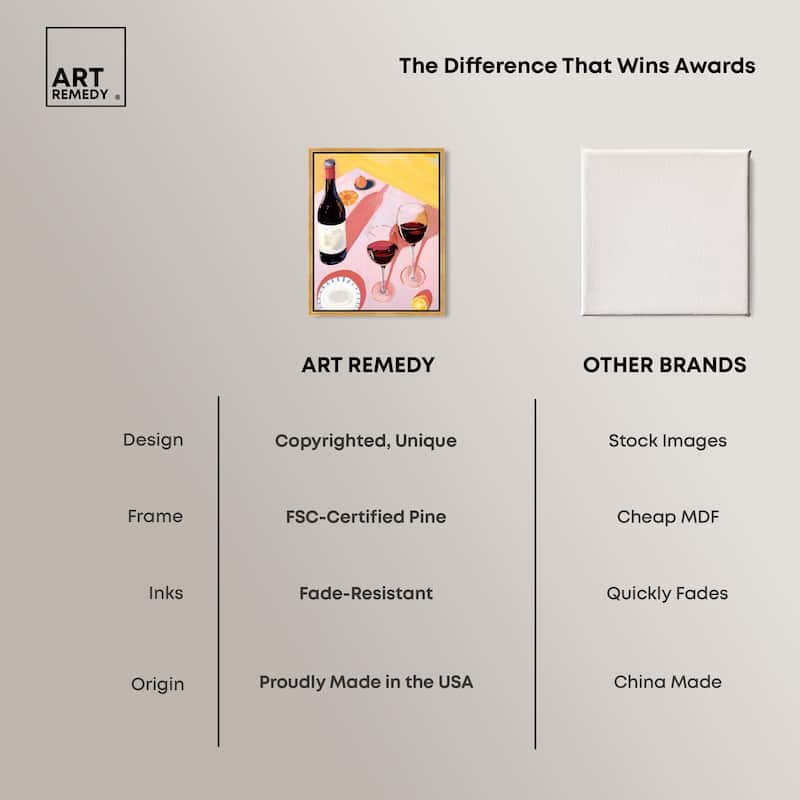 Summer Wine table Canvas by Art Remedy