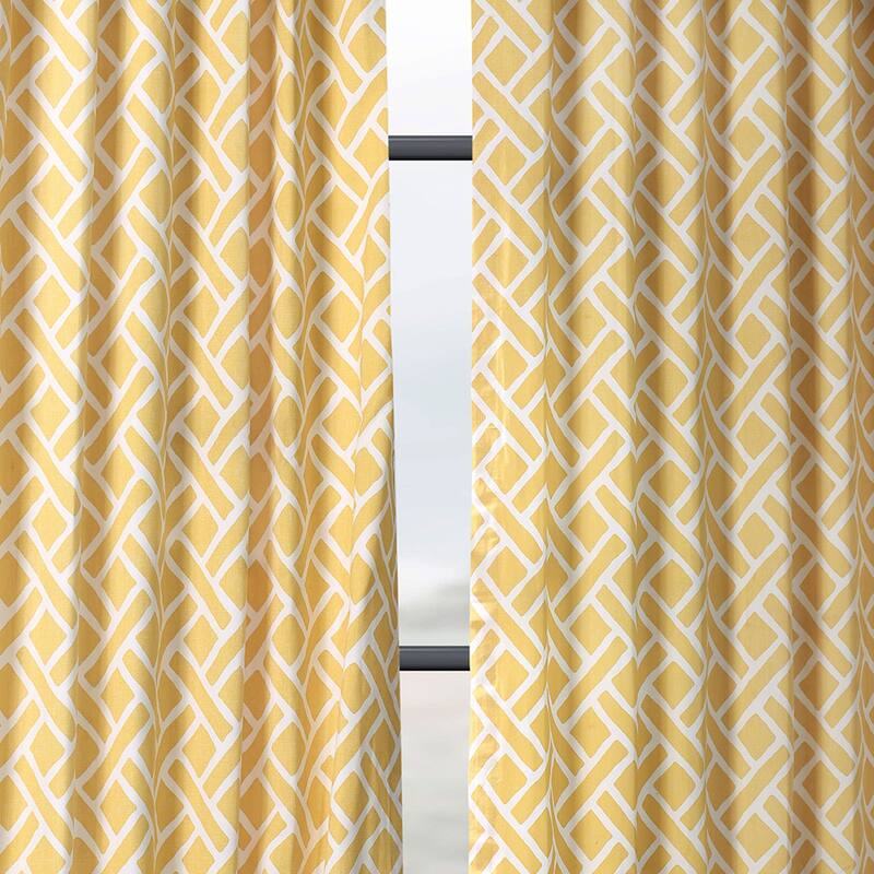 Exclusive Fabrics Martinique Geo Contemporary Cotton Room Darkening Curtain (1 Panel)