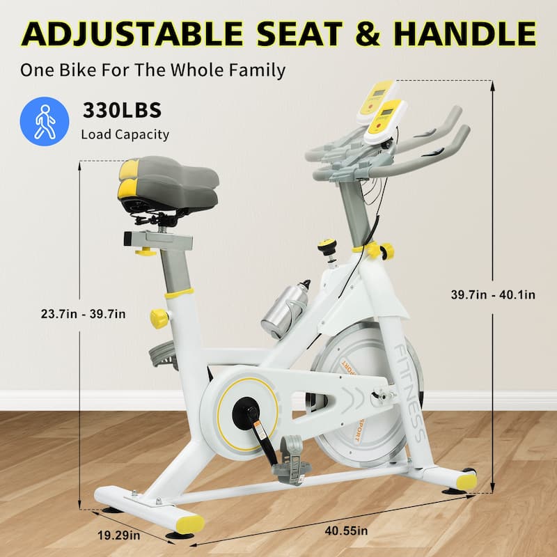Indoor Exercise Bike Cycling Bike with Comfortable Seat Cushion