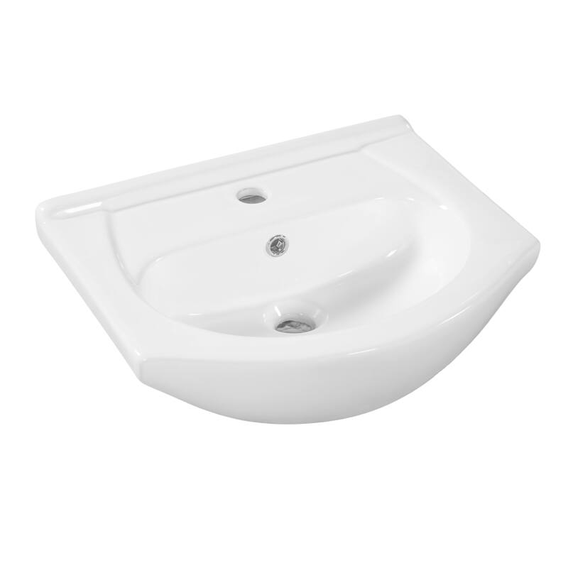 20" Freestanding Bathroom Vanity with White Farmhouse Ceramic Sink - 19.7'' x 13.4'' x 33.4''