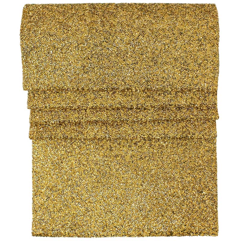 Sparkles Home Luminous Rhinestone Table Runner - 90 - Gold