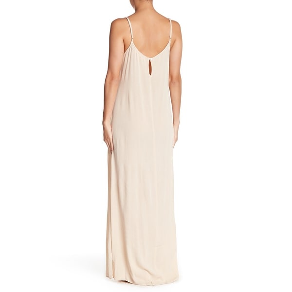 button detail maxi dress