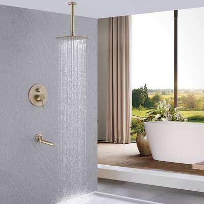 Tub and Shower Faucet with 10 in. Rain Shower Head