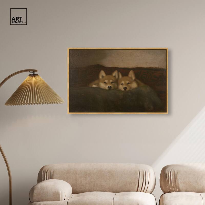 Rustic Dog Days Canvas by Art Remedy