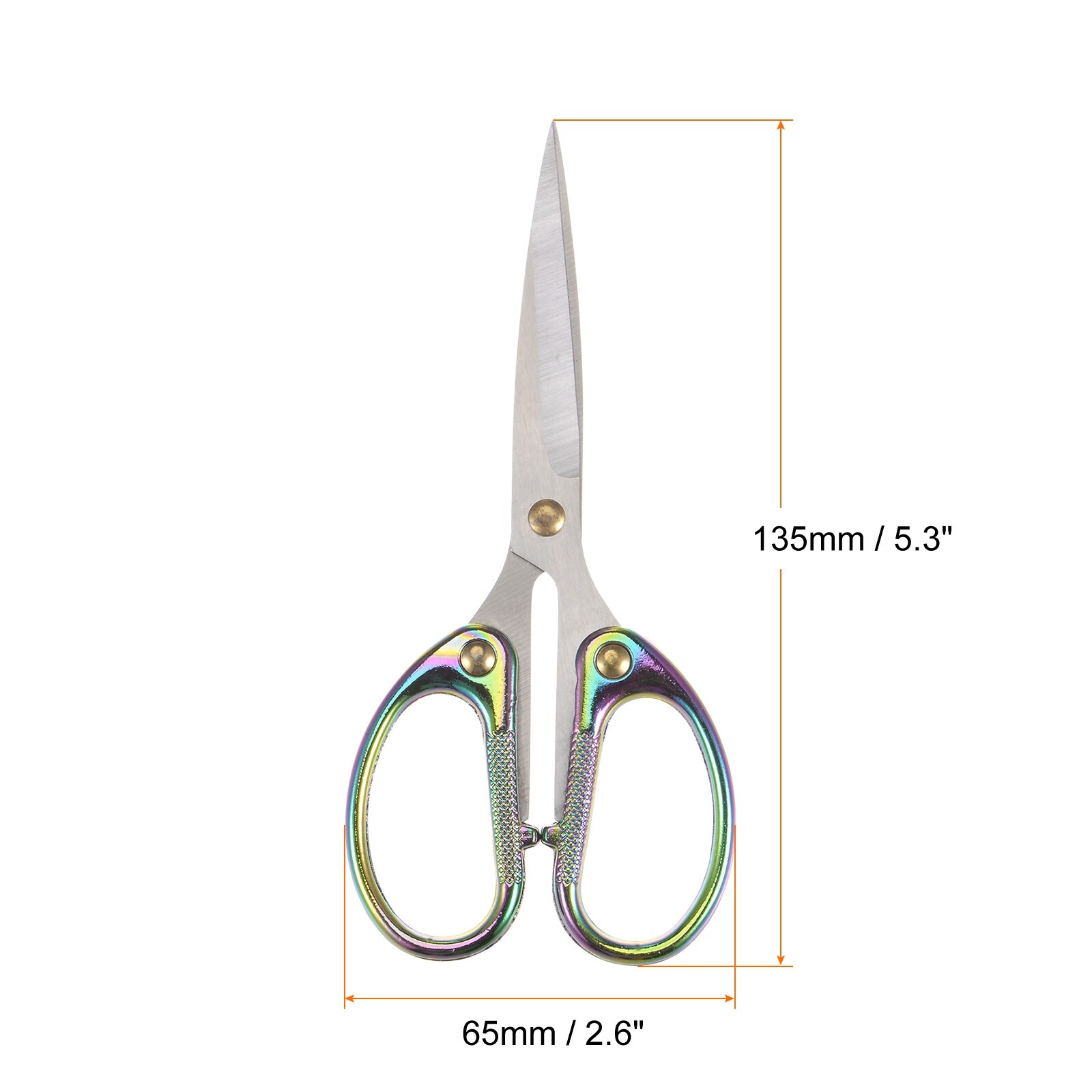 5.3 Stainless Steel Vintage Scissors for Embroidery Sewing Craft Copper Tone - Copper Tone